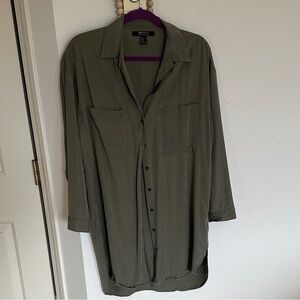 Gorgeous Olive Button Down Tunic